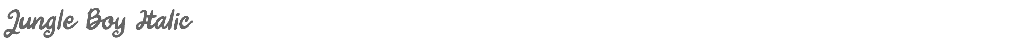 Jungle Boy Jungle Boy Italic.ttf font preview